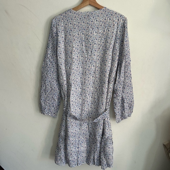 PAIGE Marlyn Paisley Long Sleeve Ruffle Hem Minidress - Picture 4 of 7